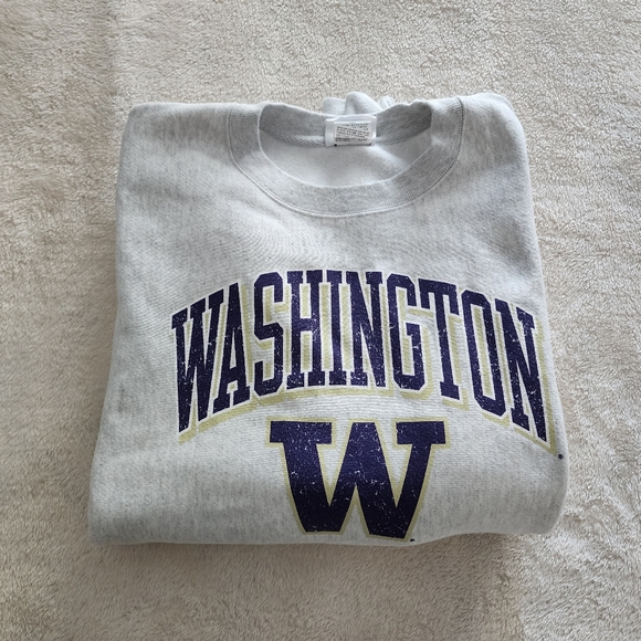 Champion Arch Over Logo Reverse Weave Washington Huskies Sweatshirt, Men's 2XL - Picture 10 of 10